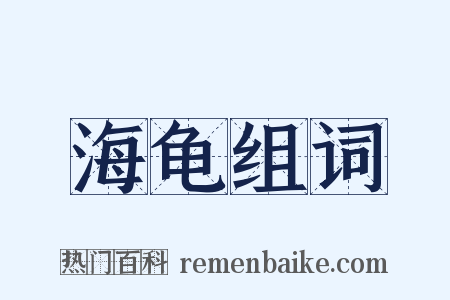 海龟组词是什么意思的图片